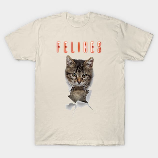 Felines - Aliens - Movies - Animals - Funny T-Shirt by Design By Leo